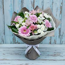 Букет цветов из:  Герберы, Альстромерии и Хризантемы в Баксане