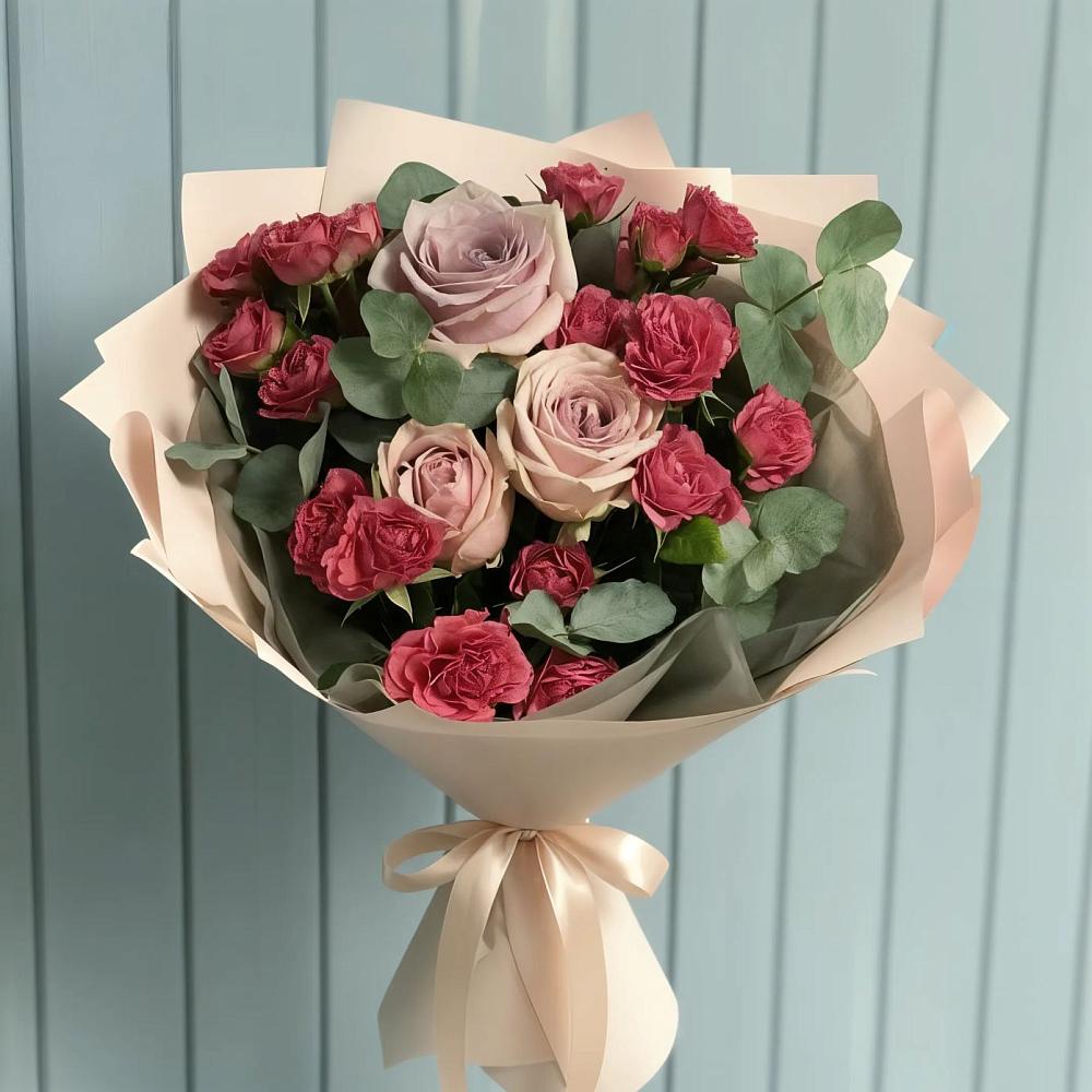 Букет цветов из: Гвоздики и Розы в Баксане