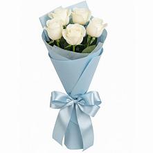 Букет 5 Белых роз Проуд #REPLACE_PRED# Баксане