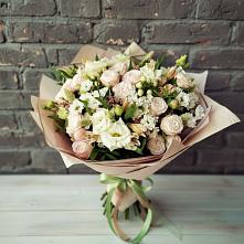 Букет цветов из:  Альстромерии, Розы и Хризантемы #REPLACE_PRED# Баксане