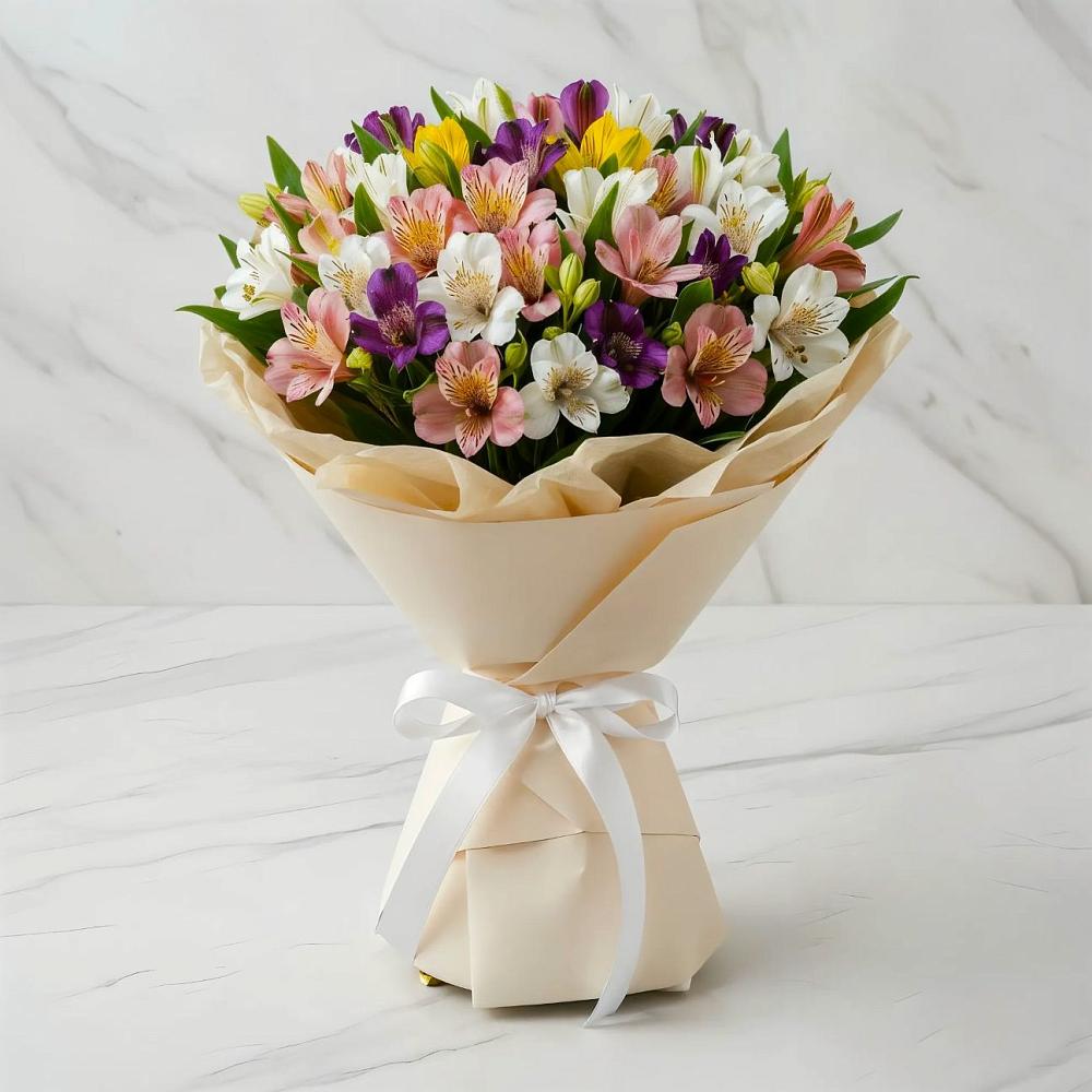 Букет цветов из: Альстромерии в Баксане