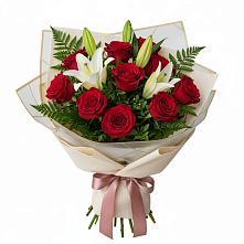 Букет цветов из:  Лилии и Розы в Баксане