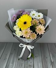 Букет цветов из:  Розы, Герберы и Хризантемы в Баксане