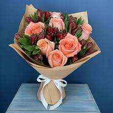 Букет цветов из:  Розы и Альстромерии в Баксане