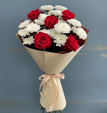 Букет цветов из:  Розы и Хризантемы в Баксане