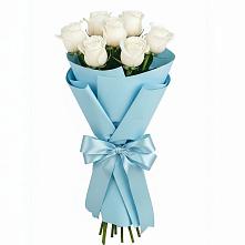 Букет 7 белых роз Проуд в Баксане