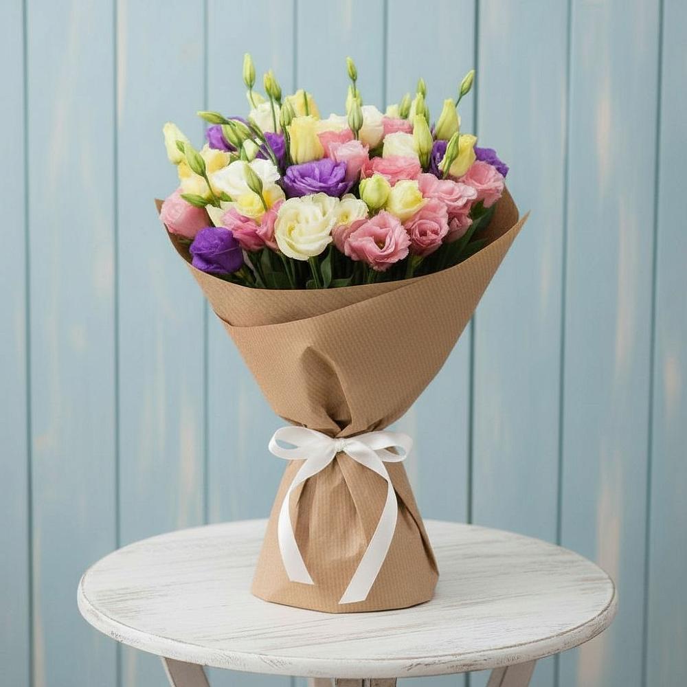 Букет цветов из: Лизиантусы в Баксане