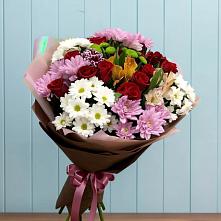 Букет цветов из:  Розы, Хризантемы и Альстромерии в Баксане