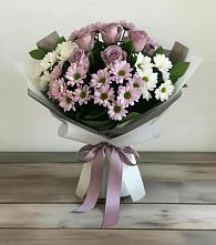 Букет цветов из:  Хризантемы и Розы #REPLACE_PRED# Баксане