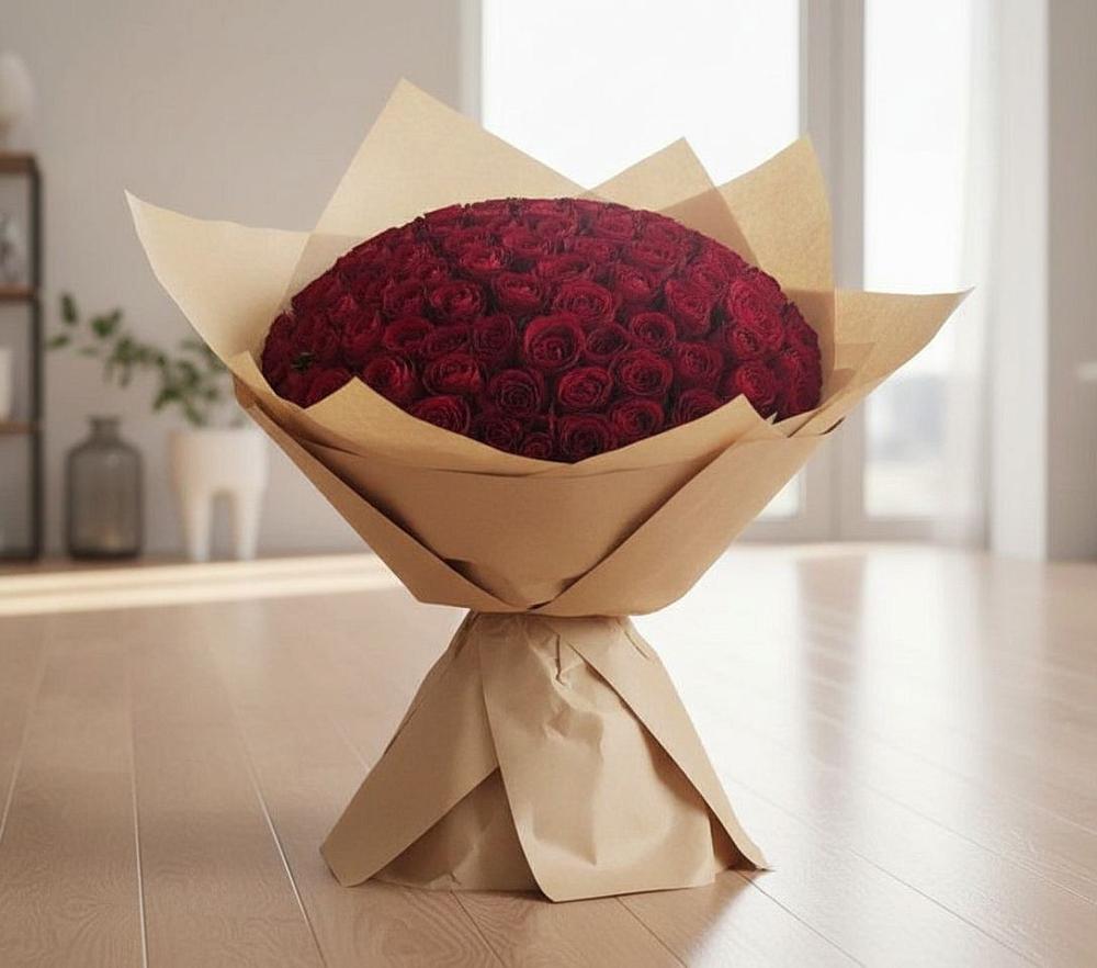 Букет 101 Красная роза в Баксане