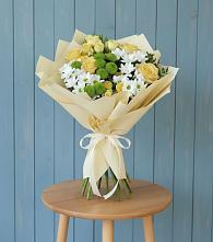 Букет цветов из:  Хризантемы и Розы #REPLACE_PRED# Баксане