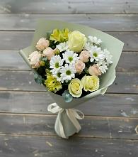 Букет цветов из:  Альстромерии, Розы и Хризантемы в Баксане