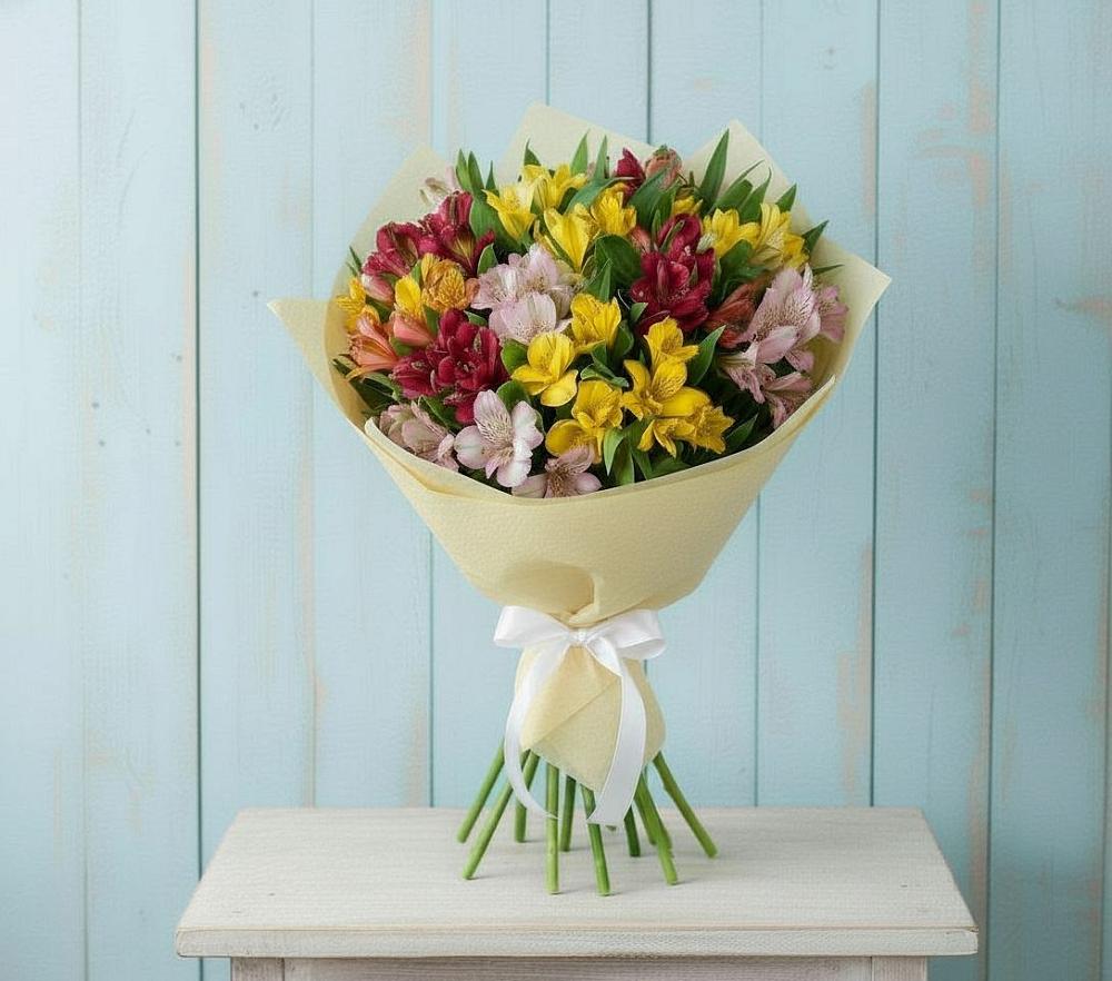 Букет цветов из: Альстромерии в Баксане
