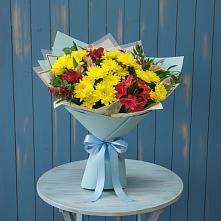 Букет цветов из:  Альстромерии и Хризантемы в Баксане