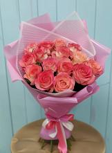 Букет 15 Розовых роз Равель #REPLACE_PRED# Баксане
