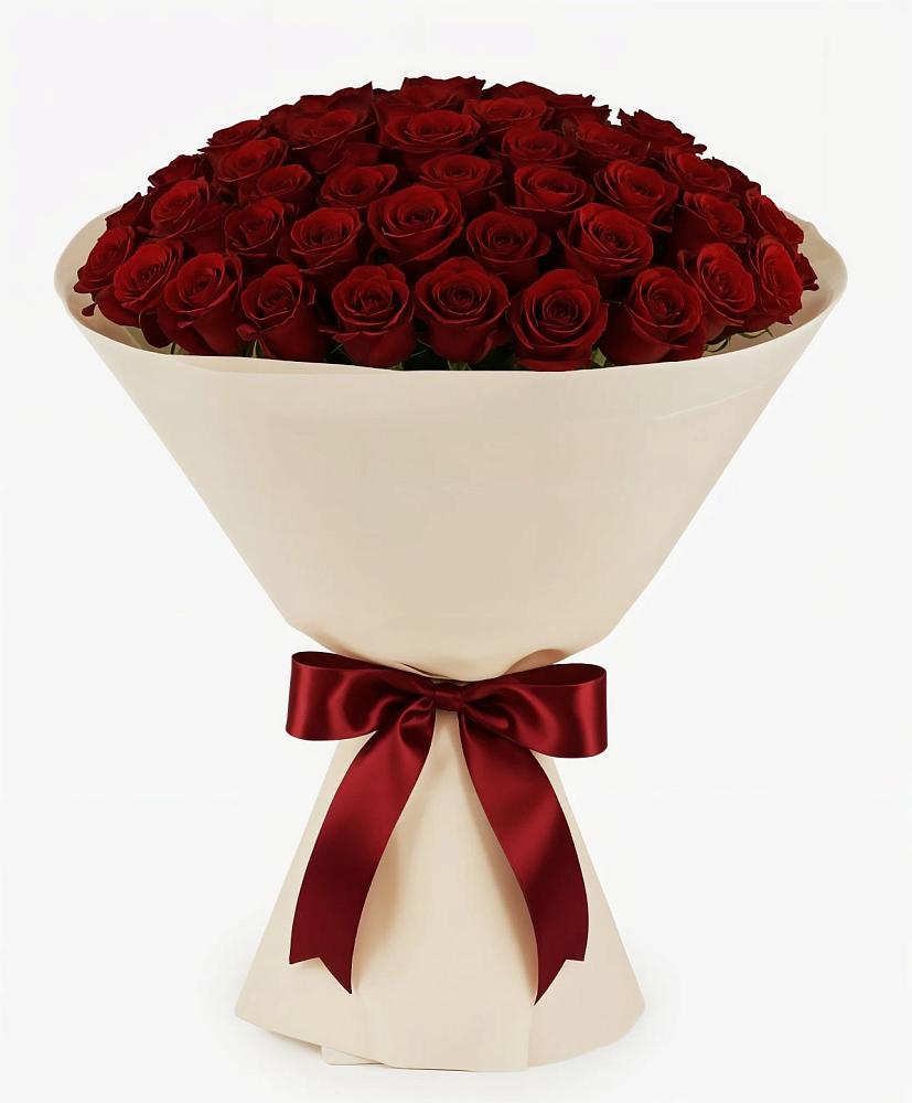 Букет 101 Бордовая роза Блэк Бакарра в Баксане