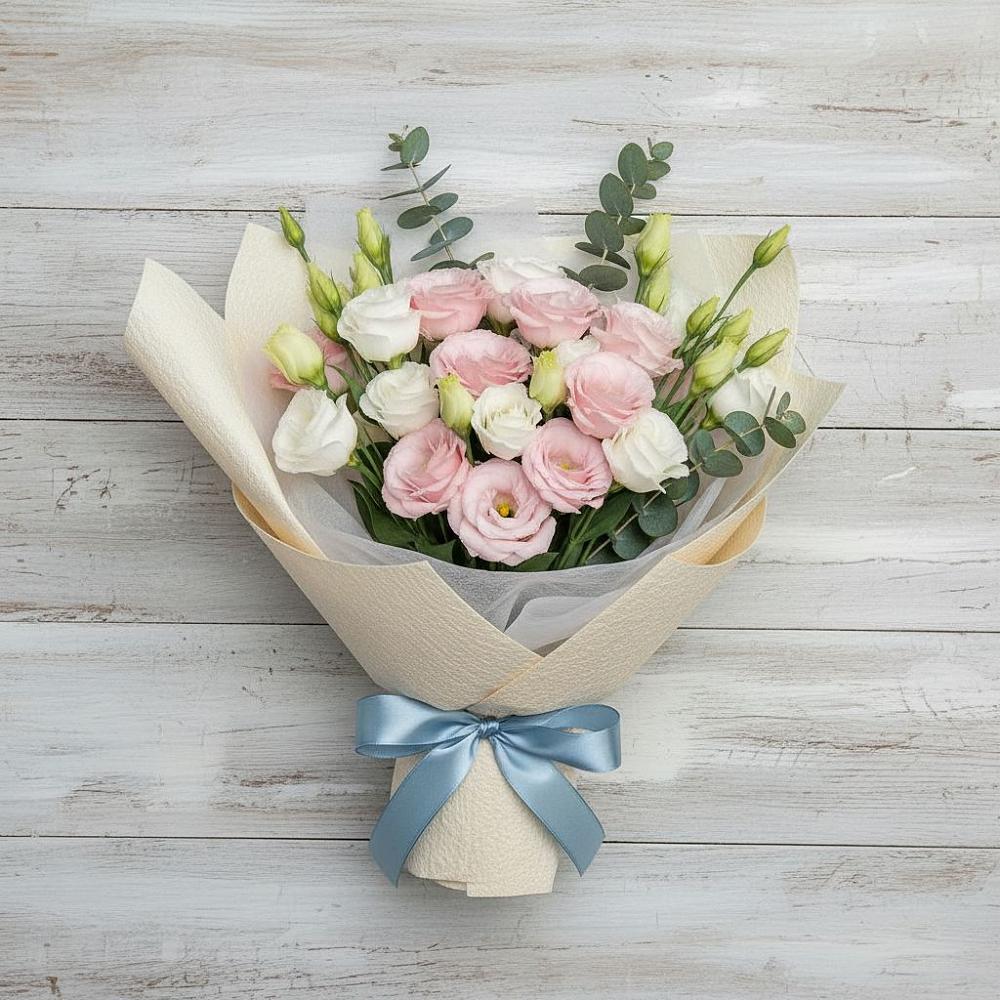 Букет цветов из: Лизиантусы в Баксане